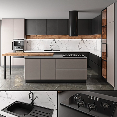 3D Kitchen Set - Vray & Corona Render 3D model image 1 