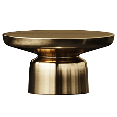 Cork Metal Gold Coffee Table 3D model image 1 