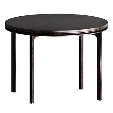 Groove Round Dining Table 3D model image 1 