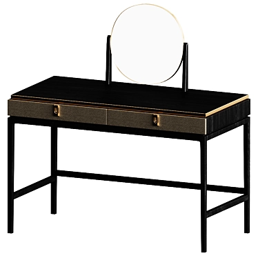 Glamor Vanity Set | 2 Drawers, Mirror 3D model image 1 