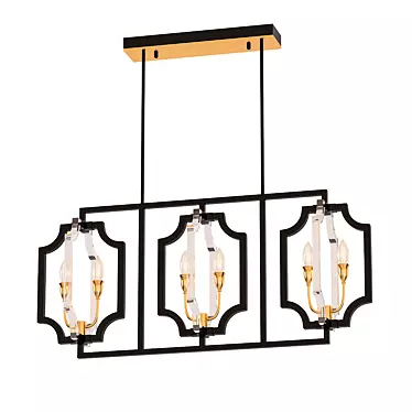 Elegant Newport Hanging Chandelier 3D model image 1 