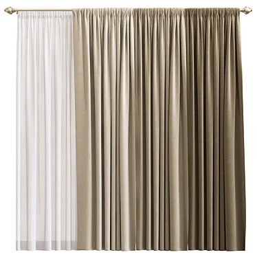 Revamped Curtain Design: 949 3D model image 1 