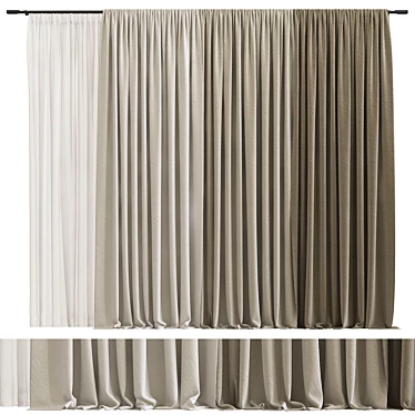 Title: 951 Curtain - Crafted with Precision 3D model image 1 