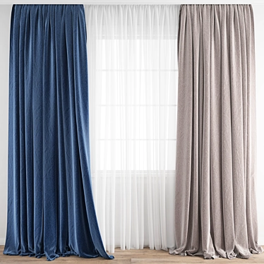 Poly Curtain: High Quality 3D Model 3D model image 1 