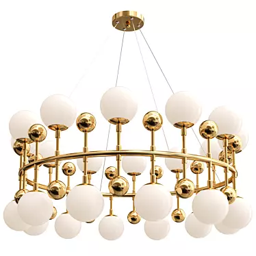 Milky Bubbles Chandelier 3D model image 1 