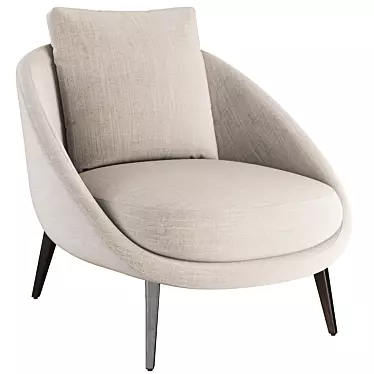 LIDO Fabric Chair: Modern Elegance for Your Home 3D model image 1 