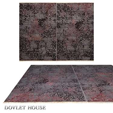 Double Carpet DOVLET HOUSE (Art 16190) - Luxurious Wool Silk Blend 3D model image 1 