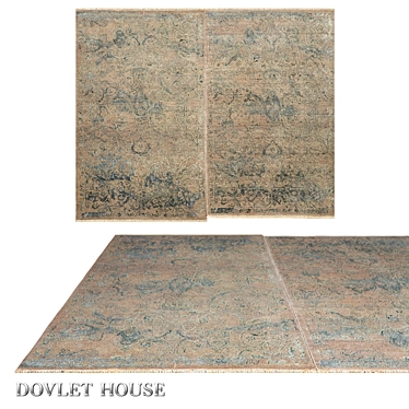 Luxurious Double Carpet by DOVLET HOUSE (Art 16195) 3D model image 1 