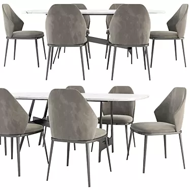 Mida Chair & Slot Table: Versatile Elegance 3D model image 1 