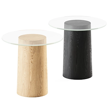 Modern Oak Side Table - Stub 3D model image 1 