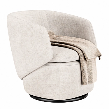 Modern Swivel Chair: Crescent Comfort 3D model image 1 
