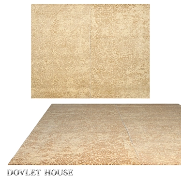 Title: Luxurious Silk Blend Carpet Pair - DOVLET HOUSE 3D model image 1 