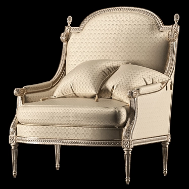 Elegant Kosovart Louis Armchair 3D model image 1 