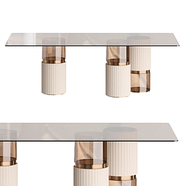 Carpanese Home Imperial S | Bronze Glass Top Table 3D model image 1 