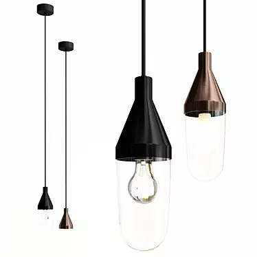 Modern Pendant Light: NIWA 1180 by Oluce 3D model image 1 