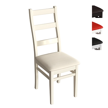 B-620 Array Om: Birch Wood Chair with Multiple Color and Fabric Options 3D model image 1 