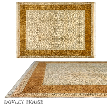 Luxury Silk and Wool Carpet - DOVLET HOUSE (art.8357) 3D model image 1 