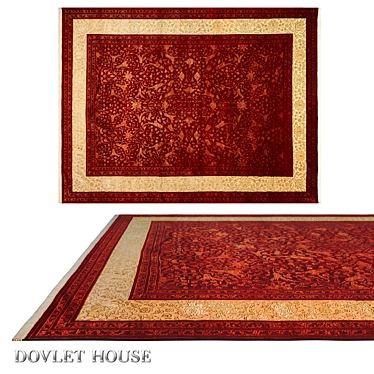 Dovlet House Silk Wool Rug (Art.16217) 3D model image 1 