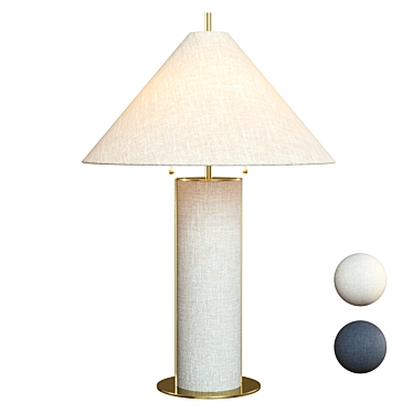 Elegant Remi Table Lamp - Crate & Barrel 3D model image 1 