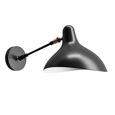 DCW Mantis BS5 Wall Lamp: Modern and Adjustable Lighting 3D model image 1 