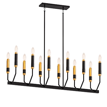 Armand Black 12-Light Chandelier 3D model image 1 