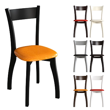 Lugano Array: Stylish Square Seat Stool 3D model image 1 