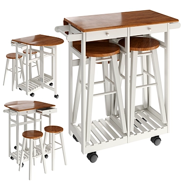 folding table with stools