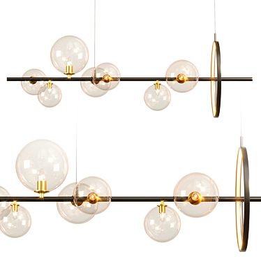 Elegant Iona-L Design Chandelier 3D model image 1 