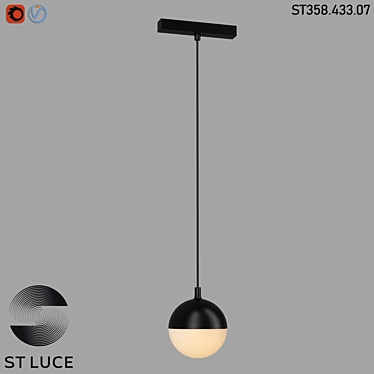 Modern Magnetic Track Light ST358 3D model image 1 