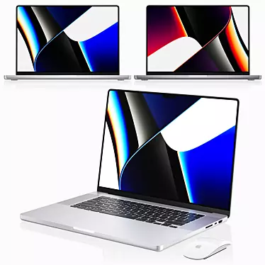Sleek and Powerful: Apple MacBook Pro 16" 2021 3D model image 1 