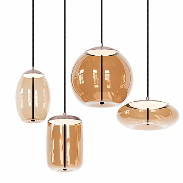 Scandi Glass Pendant Light Collection 3D model image 1 