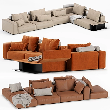 Modern Westside Sofa by Poliform 3D model image 1 