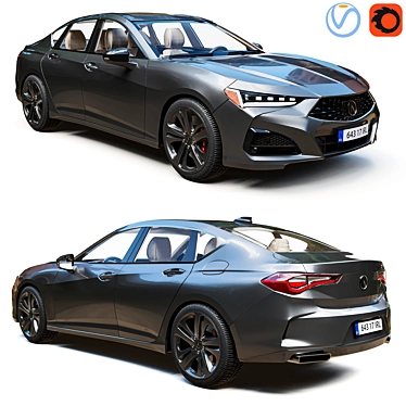 Sleek and Stylish Acura TLX 3D model image 1 