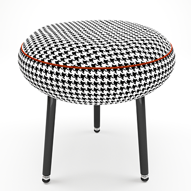 Elegant Contessa Footstool Chair 3D model image 1 