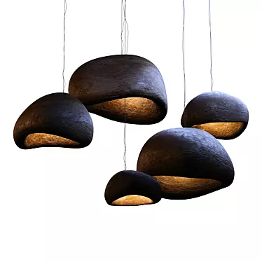 Cloudy Glow Handcrafted Pendant Lamp 3D model image 1 
