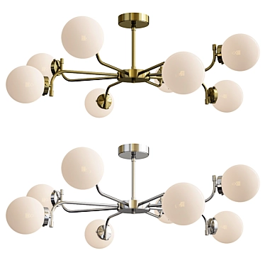  Polished Brass Jazz Ceiling Light 3D model image 1 
