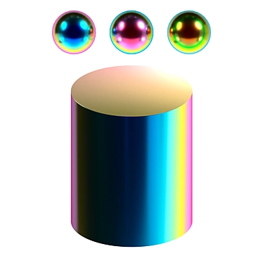 Iridescent End Table 3D model image 1 