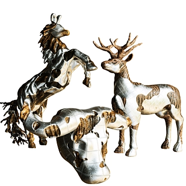 Wooden metal figurines of animals 1