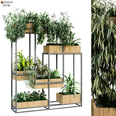 GreenBox Vertical Plant Set 3D model image 1 