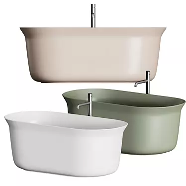 Petite City Bathtub: Elegant and Compact 3D model image 1 