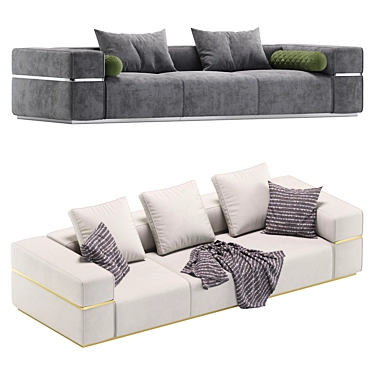Designed for Comfort and Style: Cordoba Sofa Set 3D model image 1 
