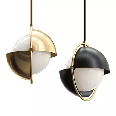 Elegant Multi-Lite Pendant: Louis 3D model image 1 