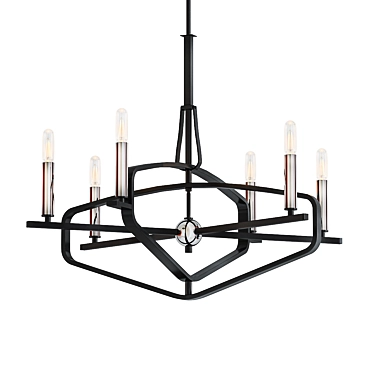 Traveler 28: Modern 6-Light Chandelier 3D model image 1 