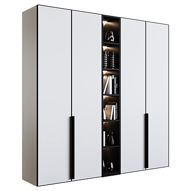  Stylish Illuminated Cupboard with Shelf 3D model image 1 