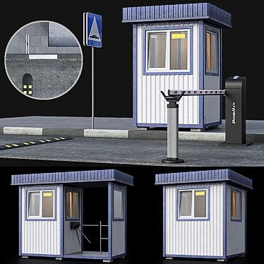 GuardPost: 3 Configurations | Security & Traffic 3D model image 1 