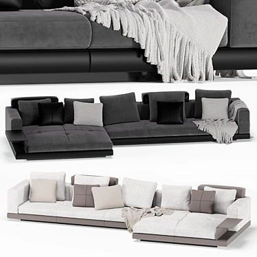 Modular Elegance: Minotti Connery Sofa 3D model image 1 