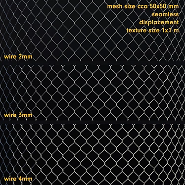 Seamless Wire Mesh Fence 3D model image 1 