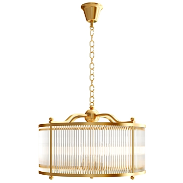 Gilded Elegance: TADEO Chandelier 3D model image 1 