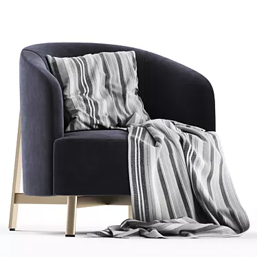 Elegant Porada Copine Armchair 3D model image 1 