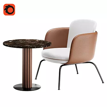 Elegant Coffee Set with Chair | Modern Design 3D model image 1 